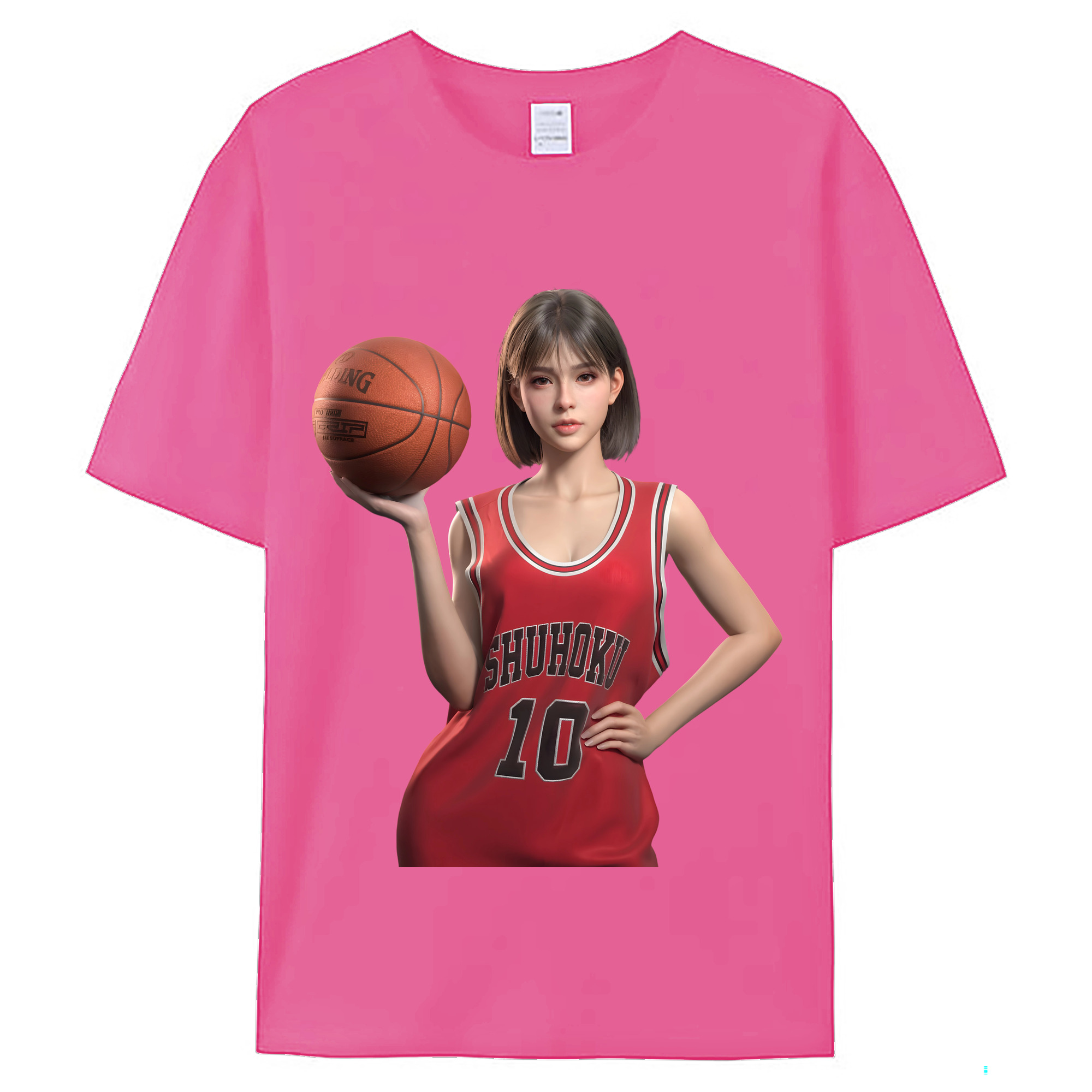 （画像用） SLAM DUNK／スラムダンク レディースカジュアルプリントTシャツ（綿100％）